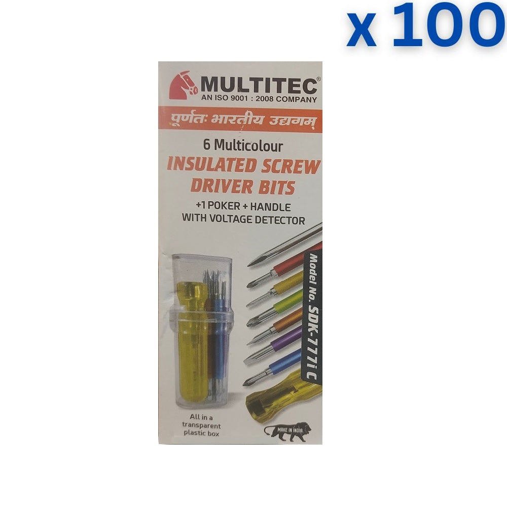 Multitec SDK-777i-C 6 Multicolor Insulated Screw Driver Bit