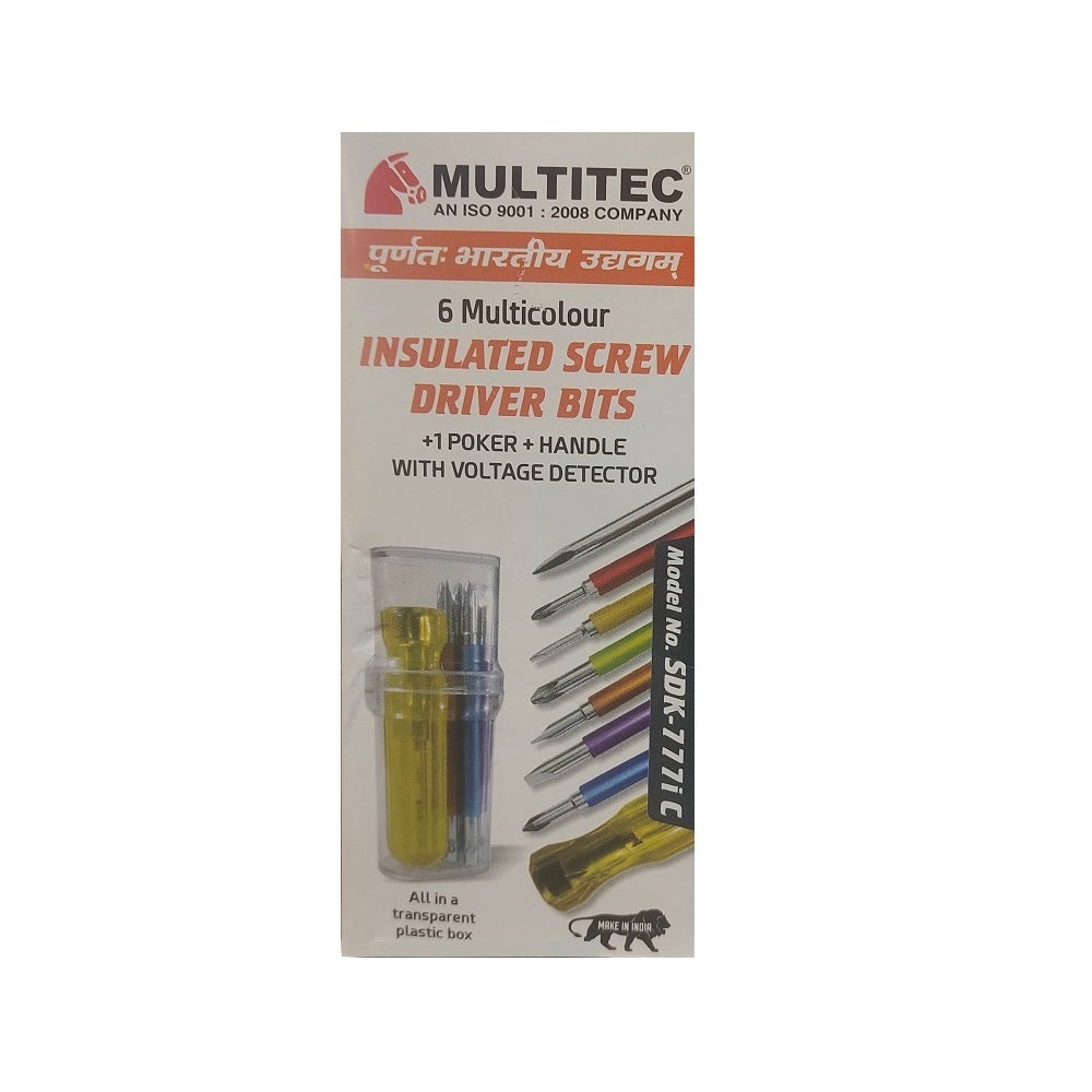 Multitec SDK-777i-C 6 Multicolor Insulated Screw Driver Bit