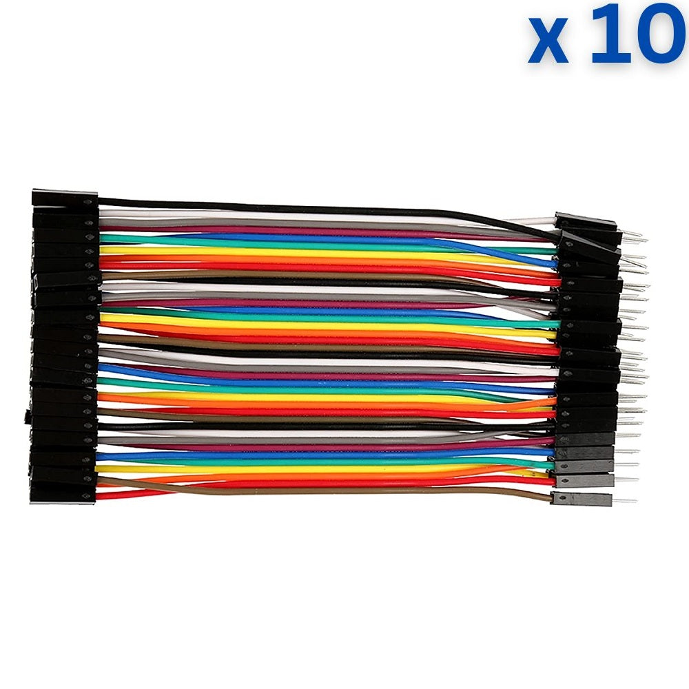 40 Pin 10cm 2.54mm Female to Male Breadboard Dupont Jumper Wire