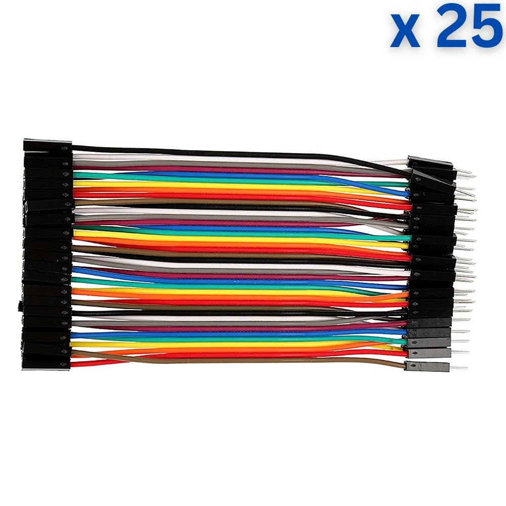 40 Pin 10cm 2.54mm Female to Male Breadboard Dupont Jumper Wire