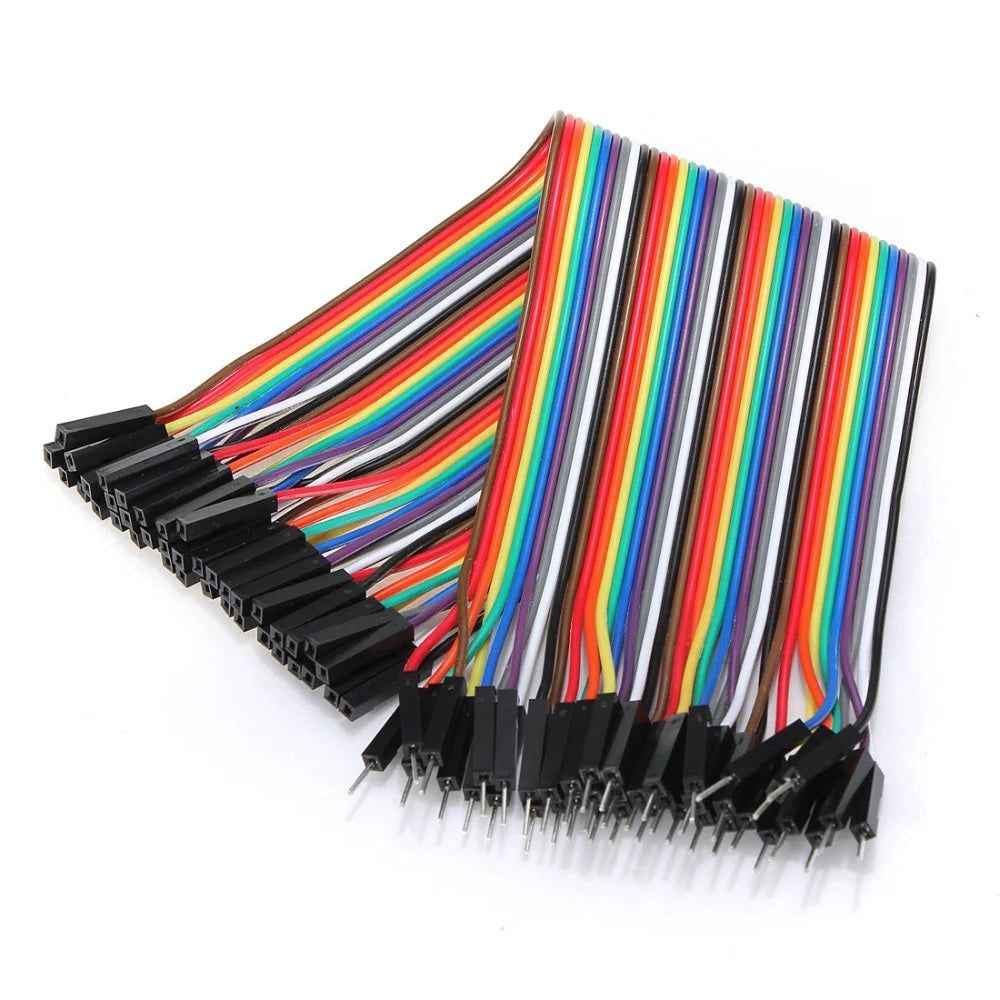 40 Pin 20cm 2.54mm Female to Male Breadboard Dupont Jumper Wire