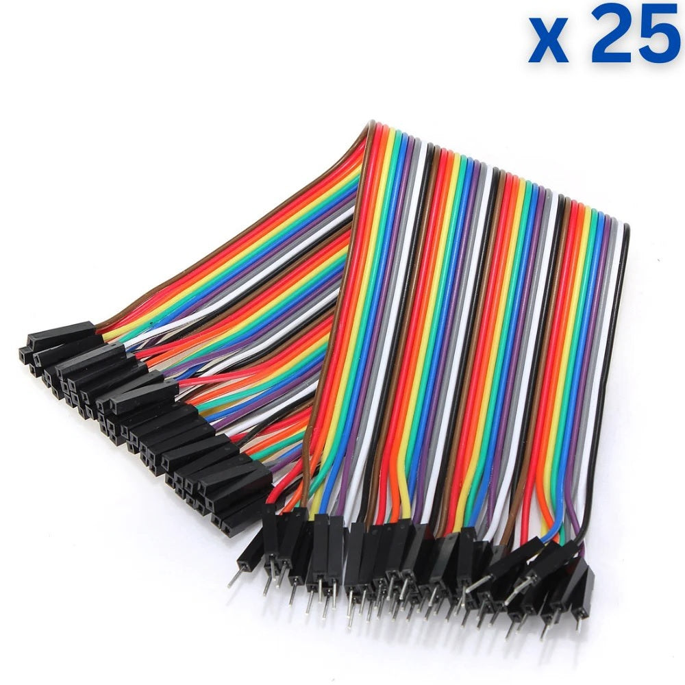 40 Pin 20cm 2.54mm Female to Male Breadboard Dupont Jumper Wire