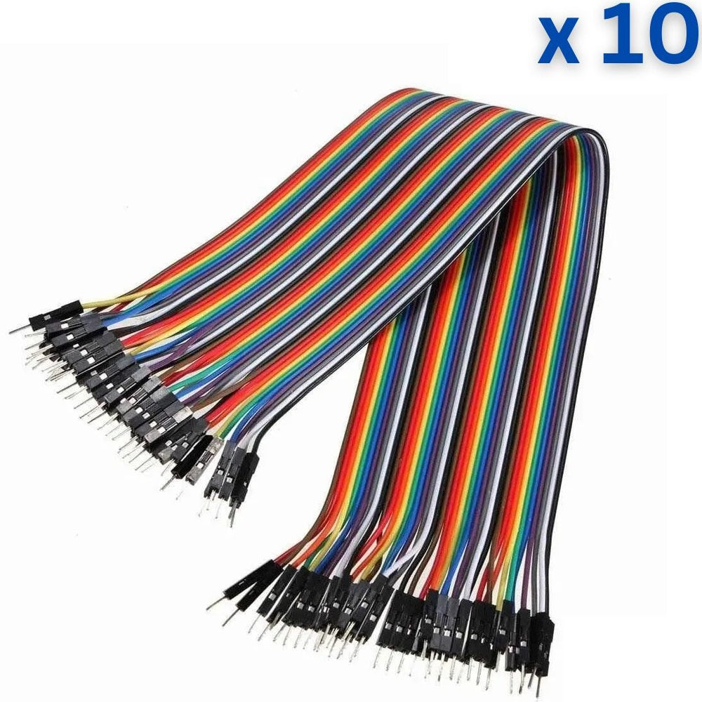 40 Pin 20cm 2.54mm Male to Male Breadboard Dupont Jumper Wire