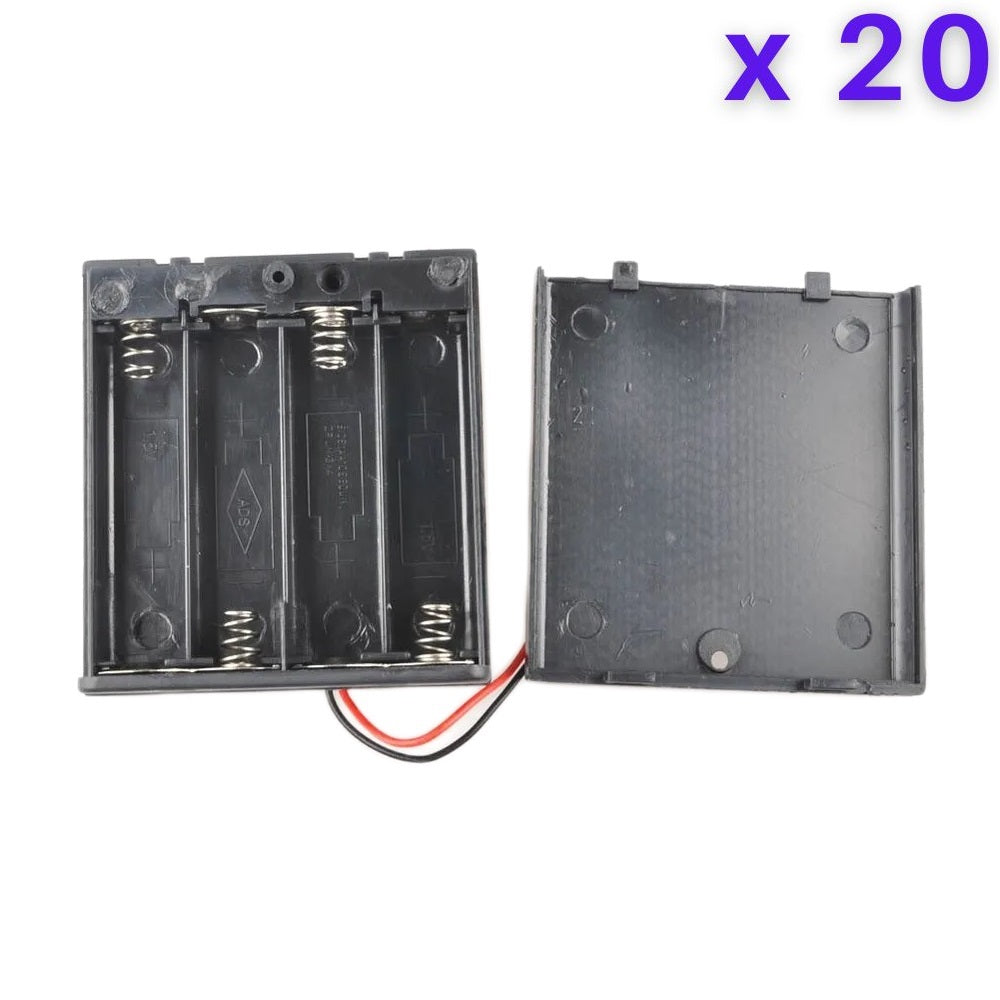 4 x 1.5V AA Battery Case Connector with Cover