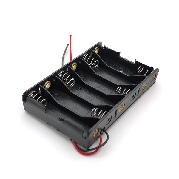 6 x 1.5V AA Flat Battery Case Connector