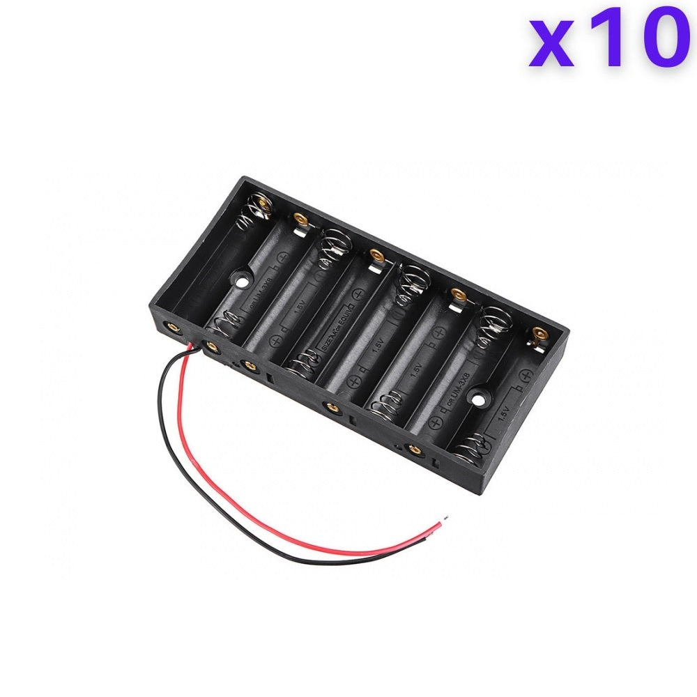 8 x 1.5V AA Flat Battery Case Connector