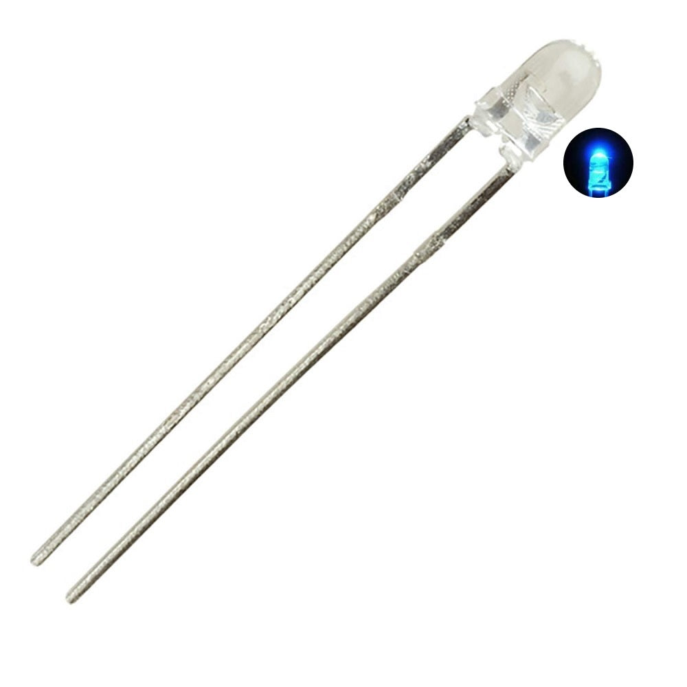3mm White/Blue Led