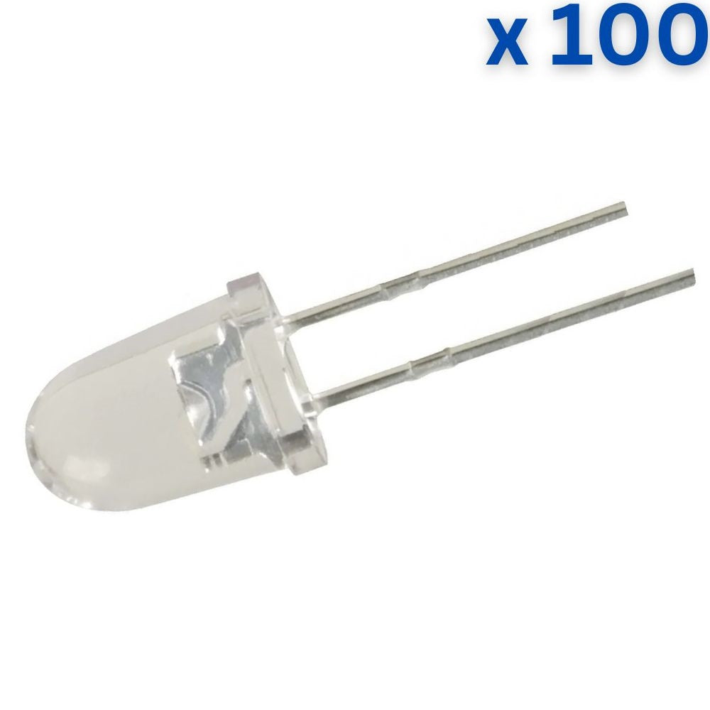 5mm White/Red Candy LED