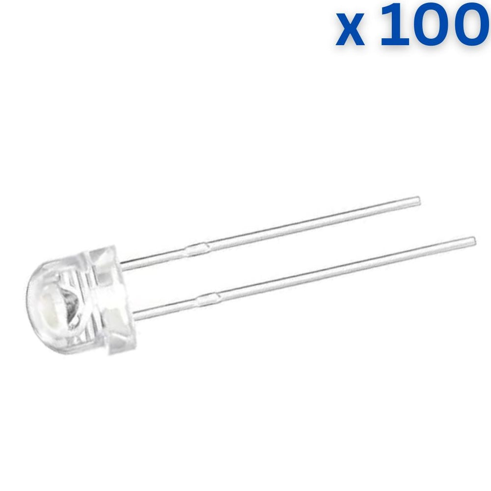 4mm White/White Dome LED
