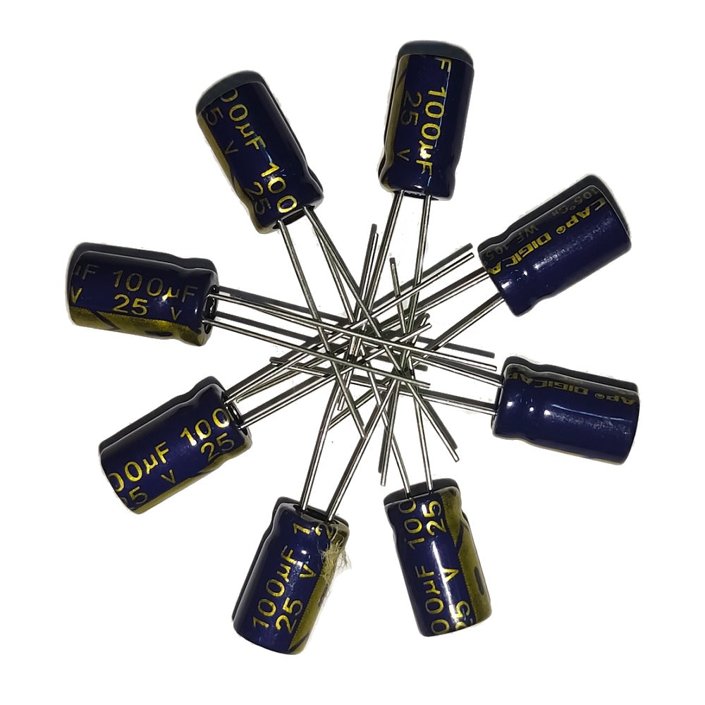 100uF 25V Electrolytic Capacitor - Digicap