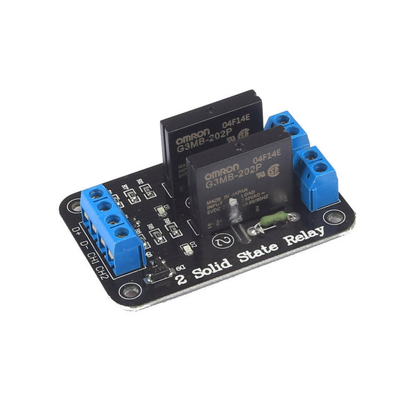 2 Channel 5V SSR G3MB-202P 2A Solid State Relay Module