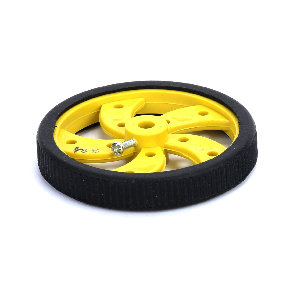 80x10mm Yellow Wheel - 6mm