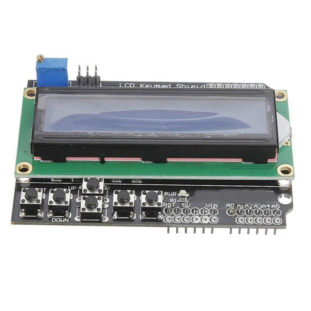 16x2 (1602) LCD Keypad Shield Blue Backlight