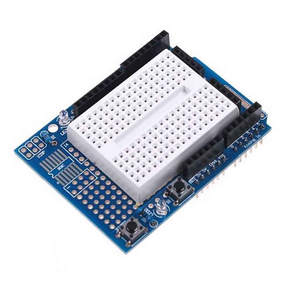 Prototyping Shield With 170 Pin Mini Breadboard For Arduino Uno – Envistia  Mall