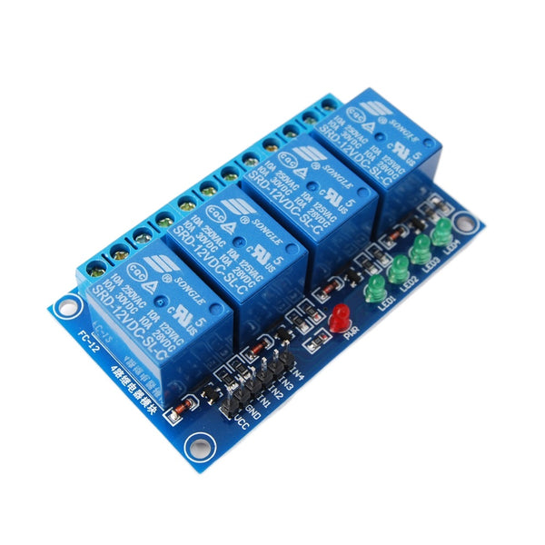 4 X DC 12V Opto Isolated Relay Module