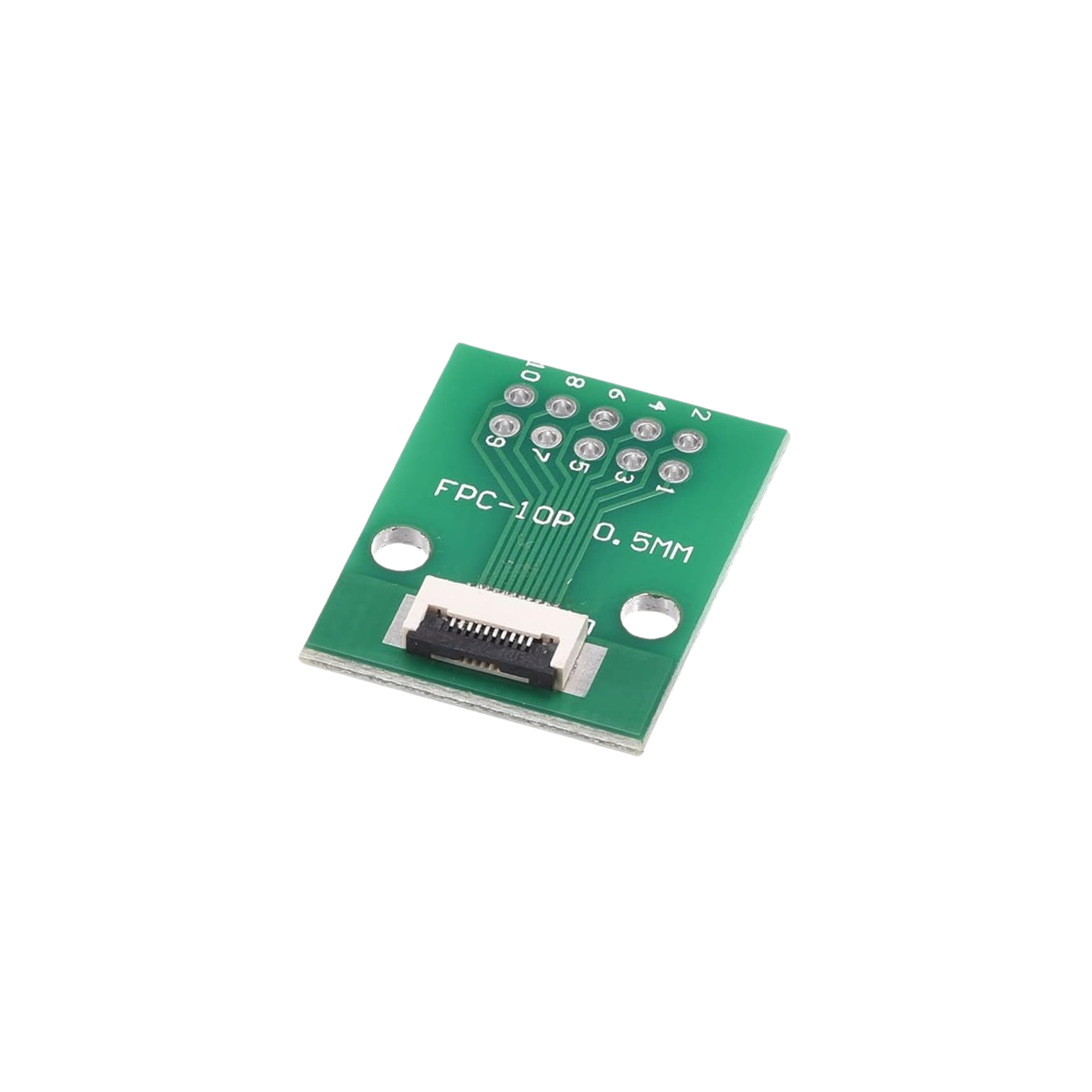 10 Pin 0.5mm FFC / FPC Adapter Board With Soldered Connector