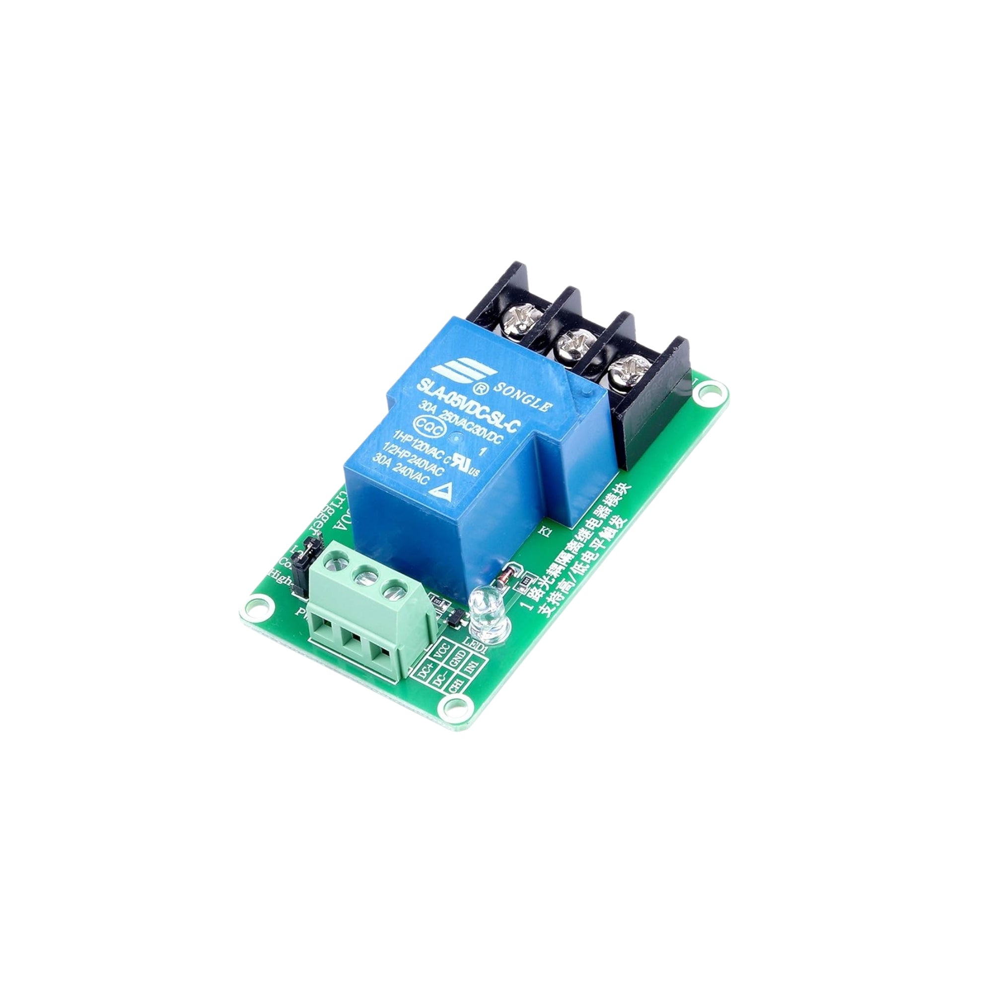 5V 30A 1-Channel Relay Module High Low Level Trigger with Optocoupler Isolation Load
