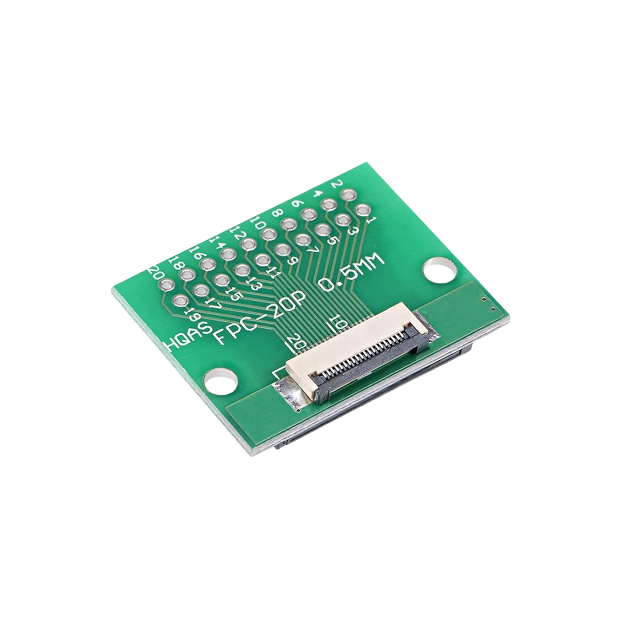 20 Pin 0.5mm FFC / FPC Adapter Board With Soldered Connector
