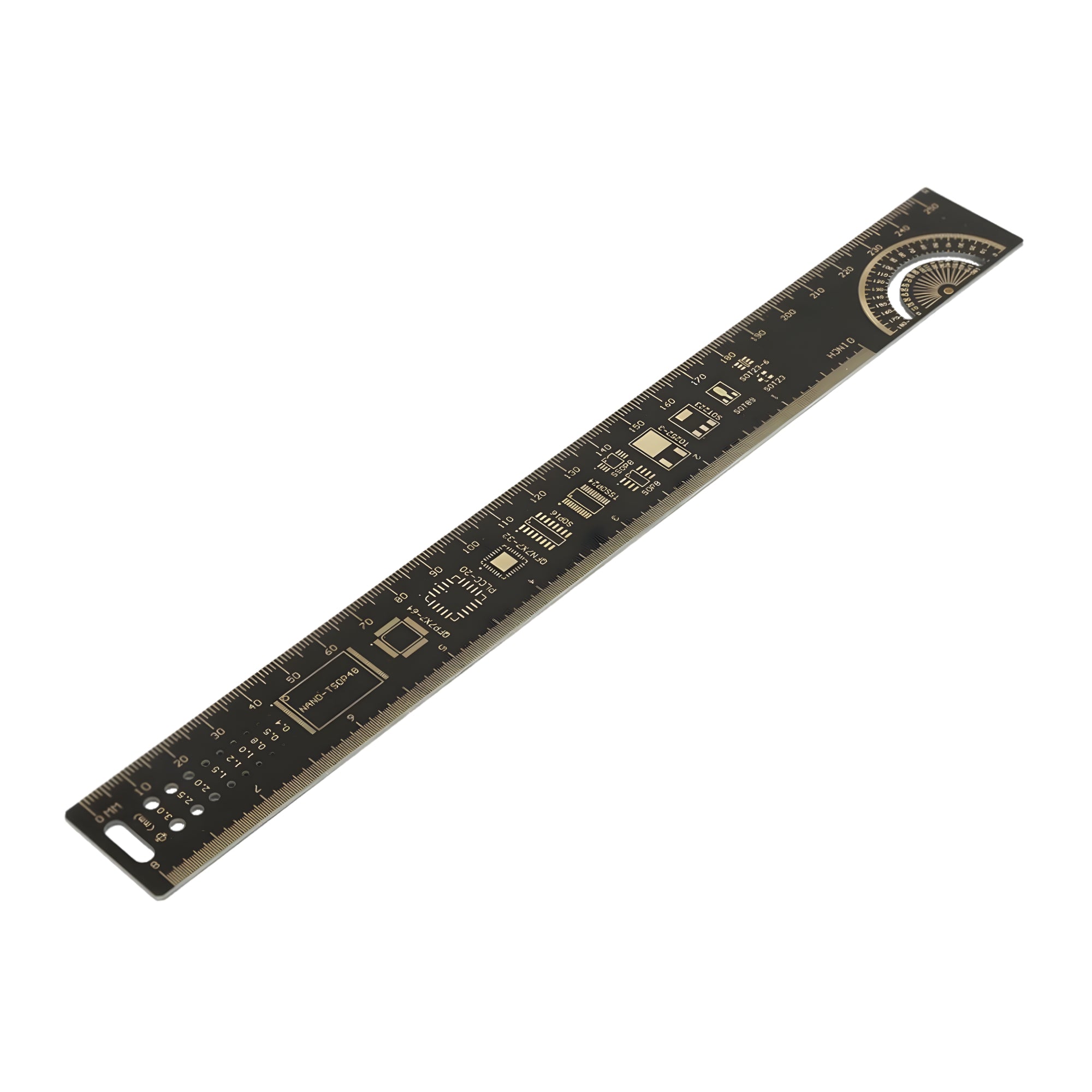 25CM PCB Ruler For Electronic Engineers Measuring Tool PCB Reference Ruler Chip IC SMD Diode Transistor Package Electronic
