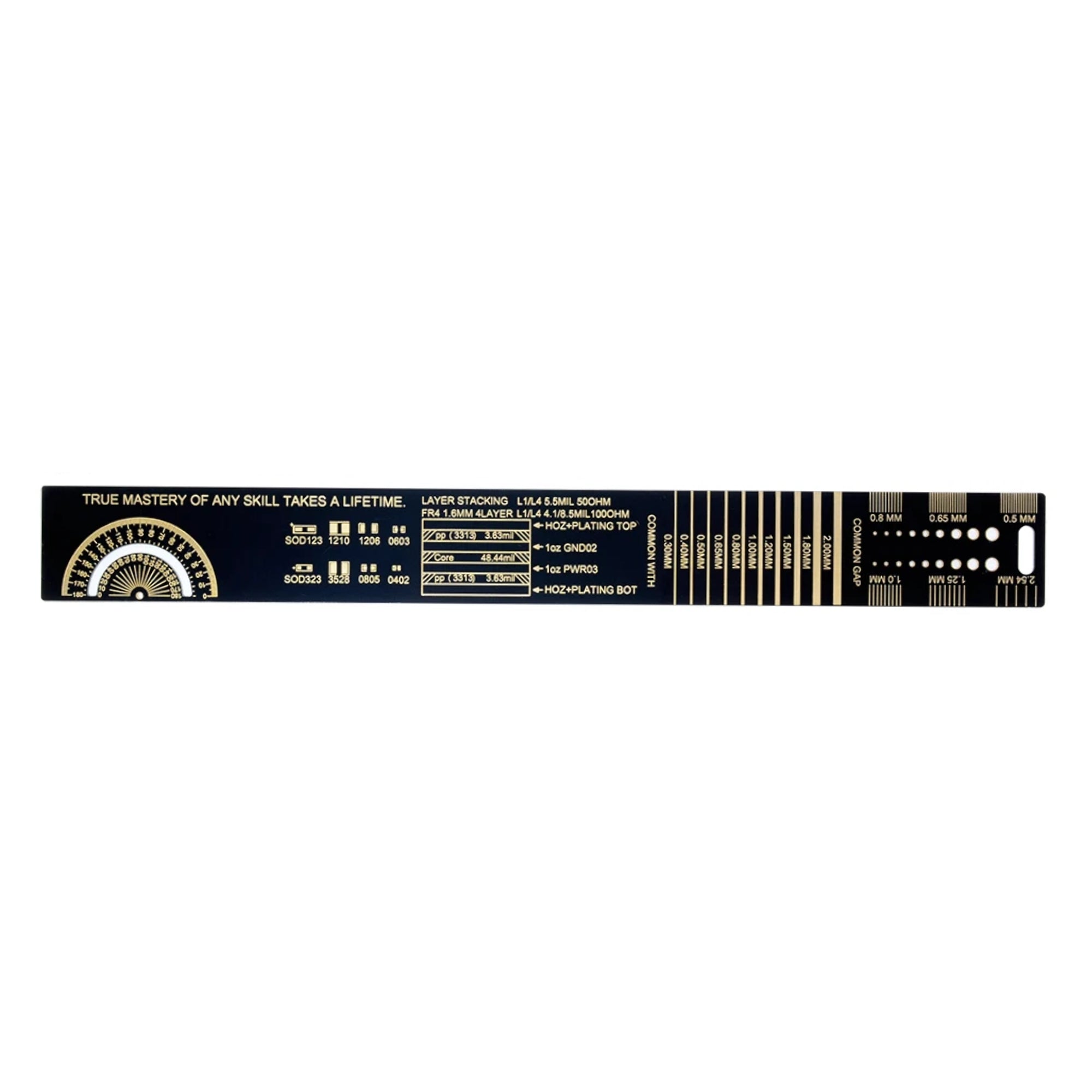 25CM PCB Ruler For Electronic Engineers Measuring Tool PCB Reference Ruler Chip IC SMD Diode Transistor Package Electronic