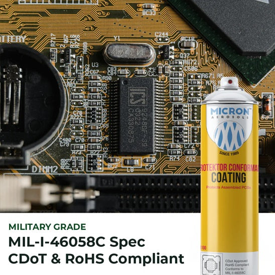 Protektor Conformal Coating Spray - UV for PCBs, Electronics | With UV Tracer - Glows under UV Light