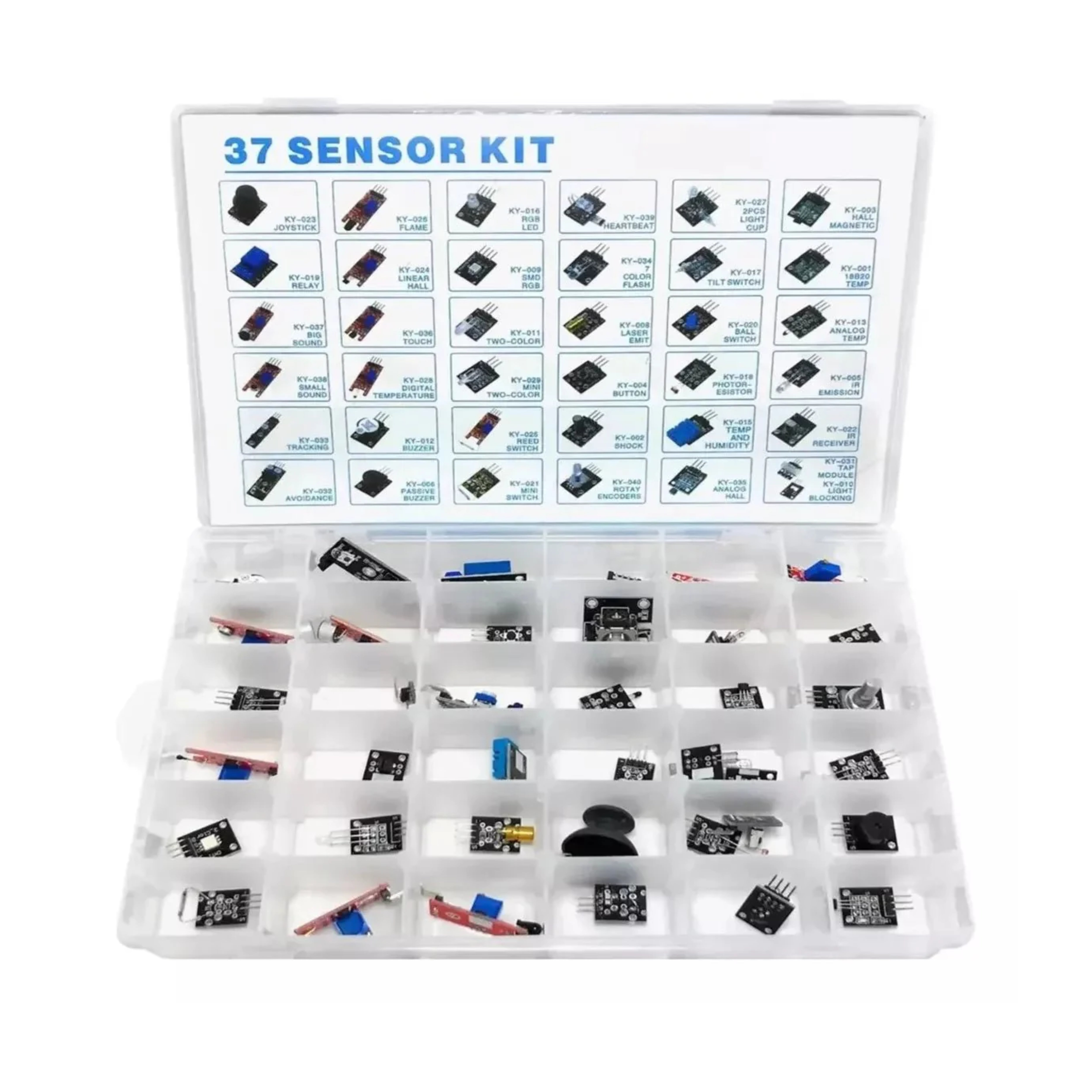 37 In 1 Ultimate Sensor Modules Kit for Arduino, NodeMcu, Raspberry Pi, Robotics Projects (Combo of 37)