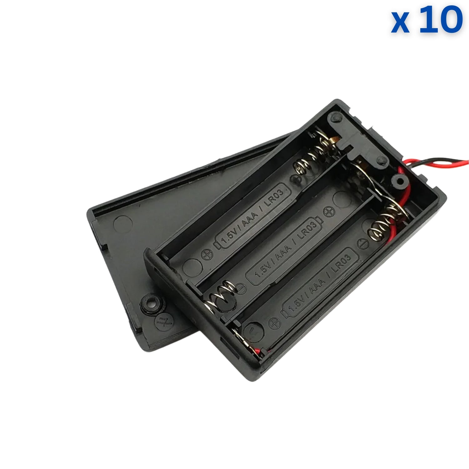 3xAAA Battery Holder With Cover