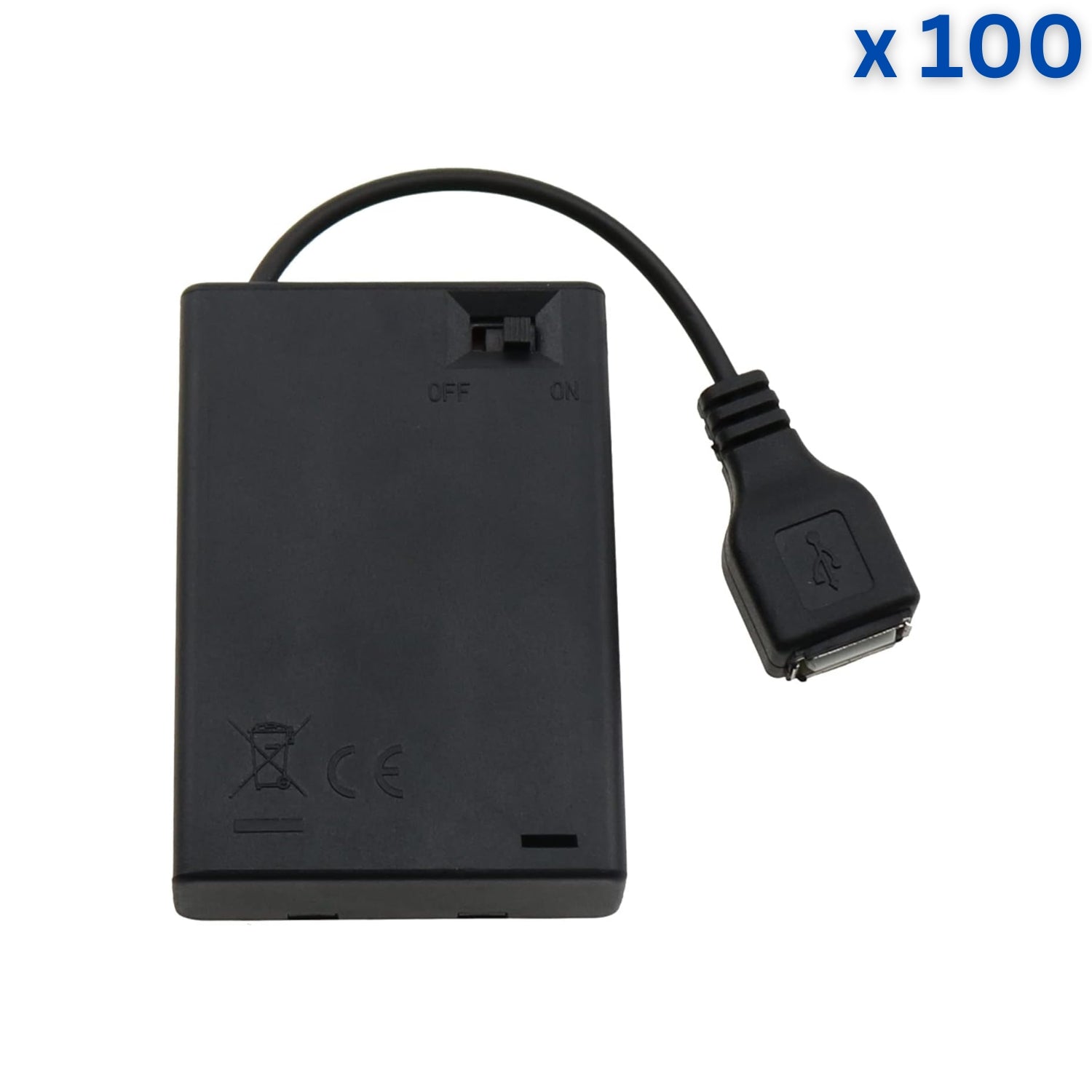 3xAA Battery Holder with USB Connector