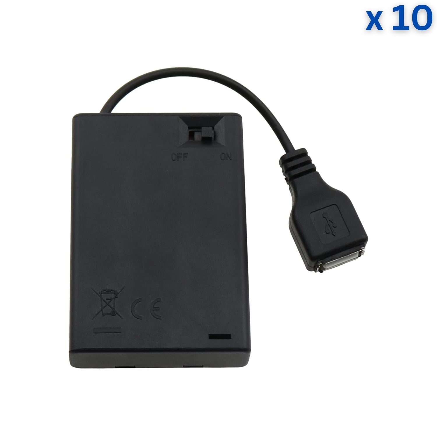 3xAA Battery Holder with USB Connector