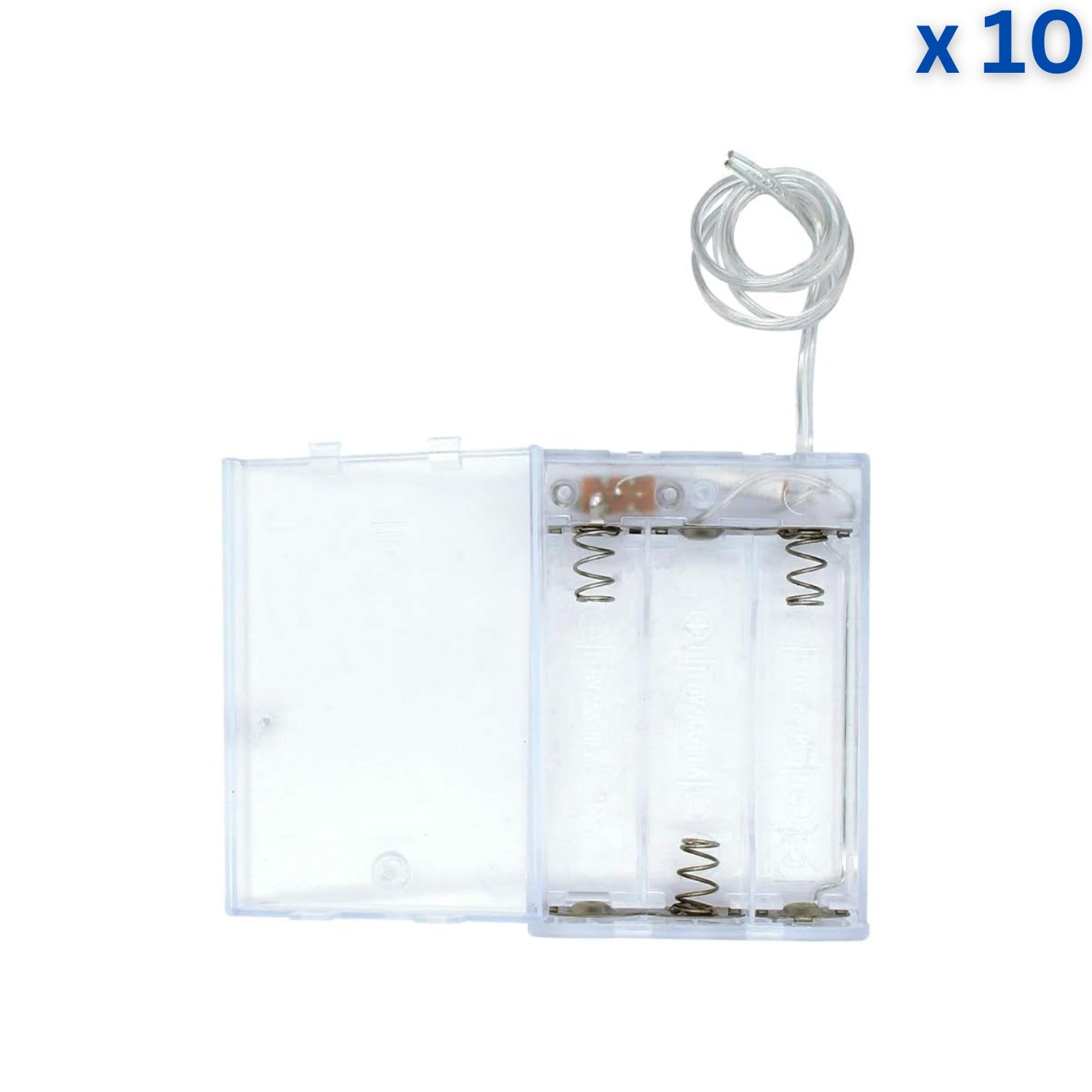 3xAA Transparent Cover Battery Holder