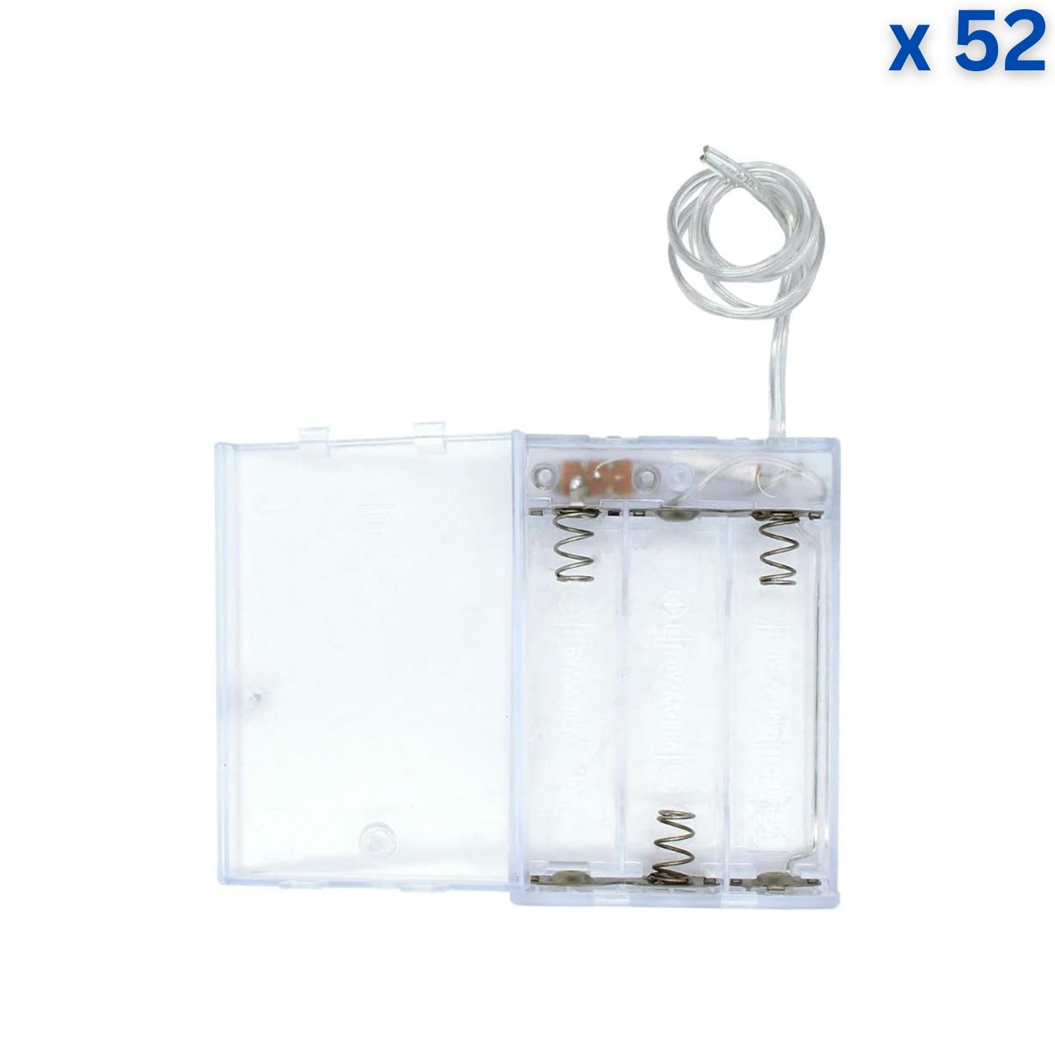 3xAA Transparent Cover Battery Holder