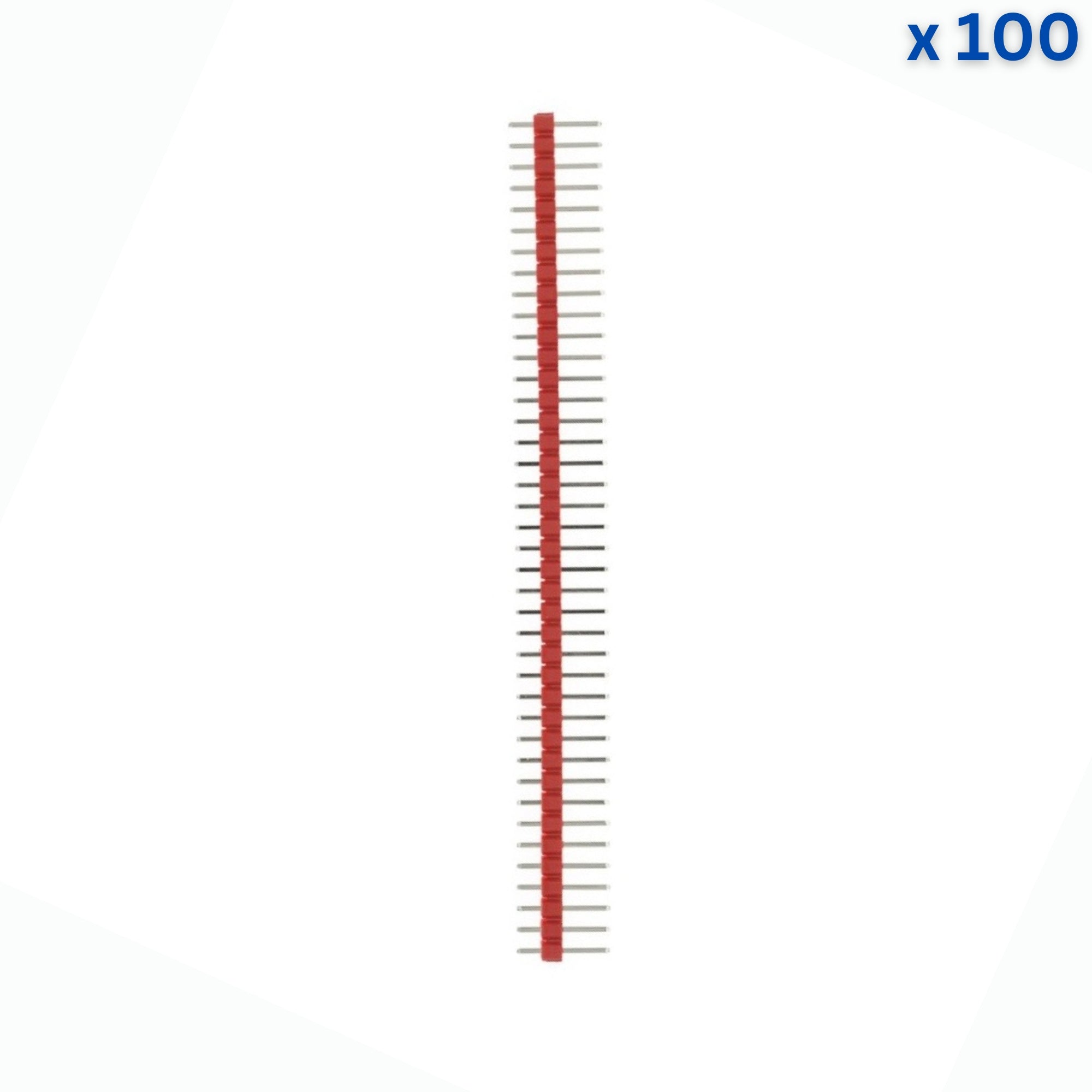 40X1 10mm 2.54mm Male Pin Header - Red