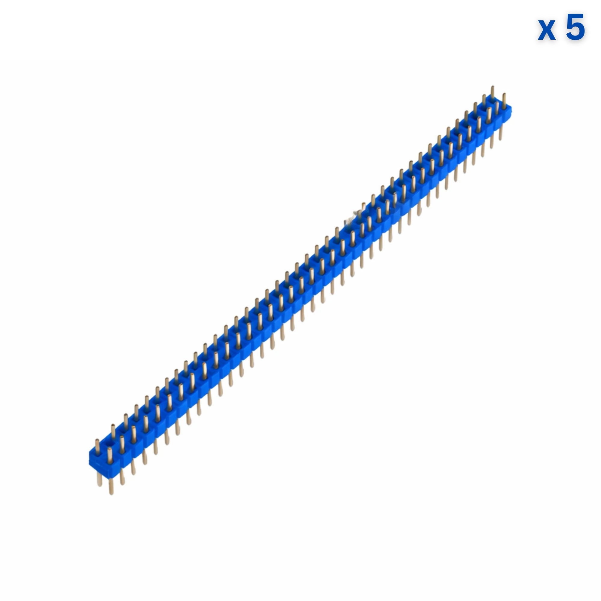 40x2 10mm 2.54mm Male Pin Header - Blue