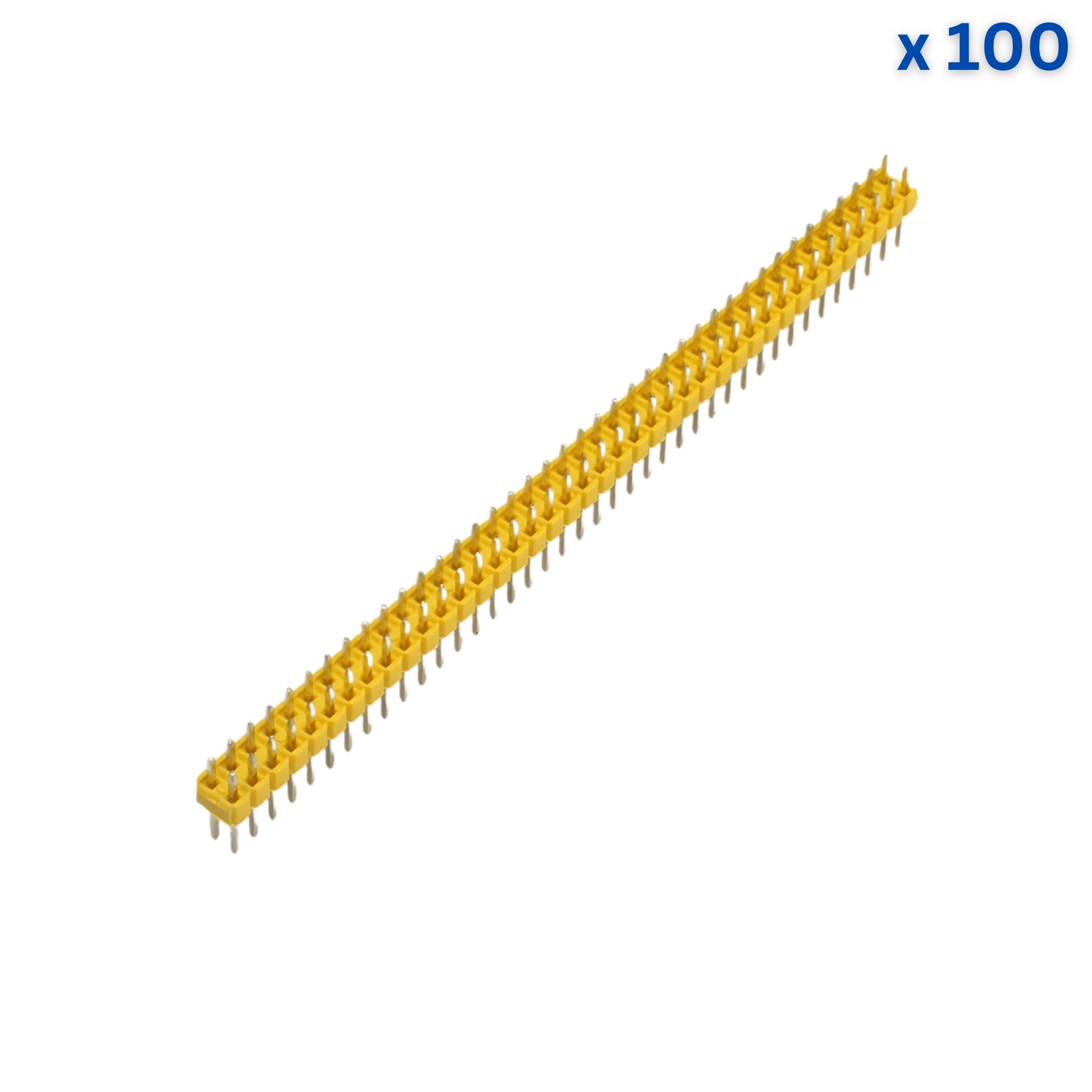 40X2 10mm 2.54mm Male Pin Header - Yellow