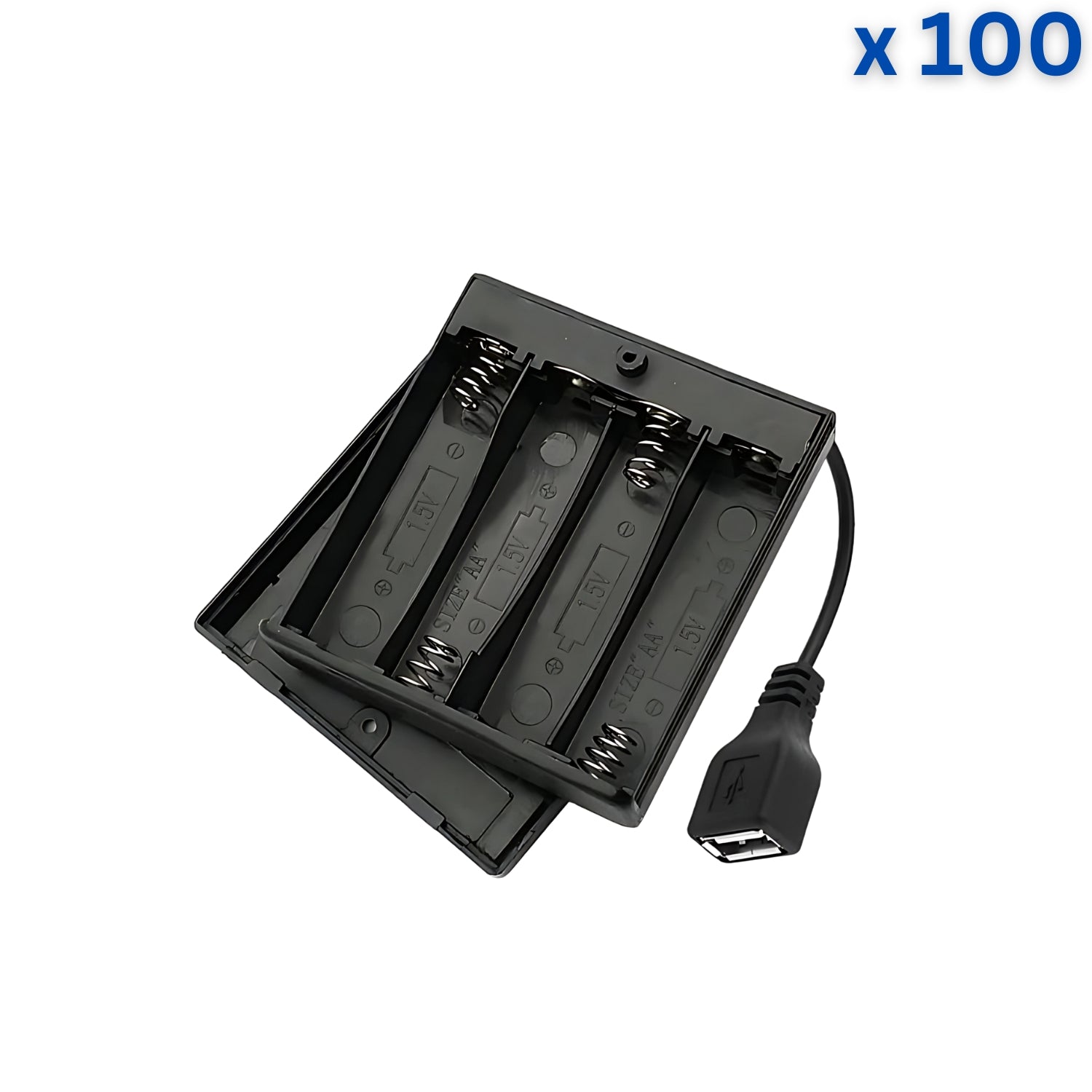 4xAA Battery Holder with USB Connector