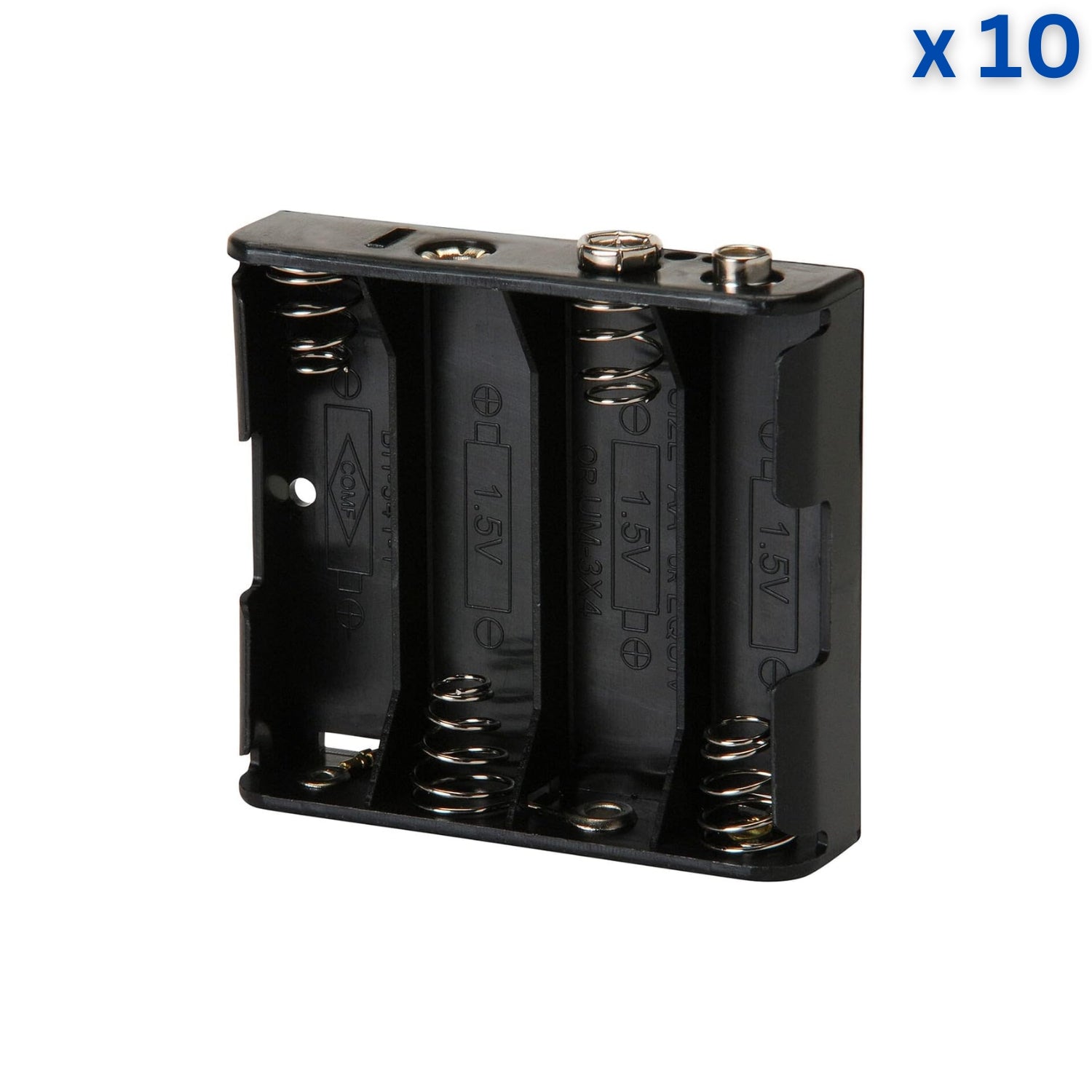 4xAA Strip Battery Holder with Snap Connector