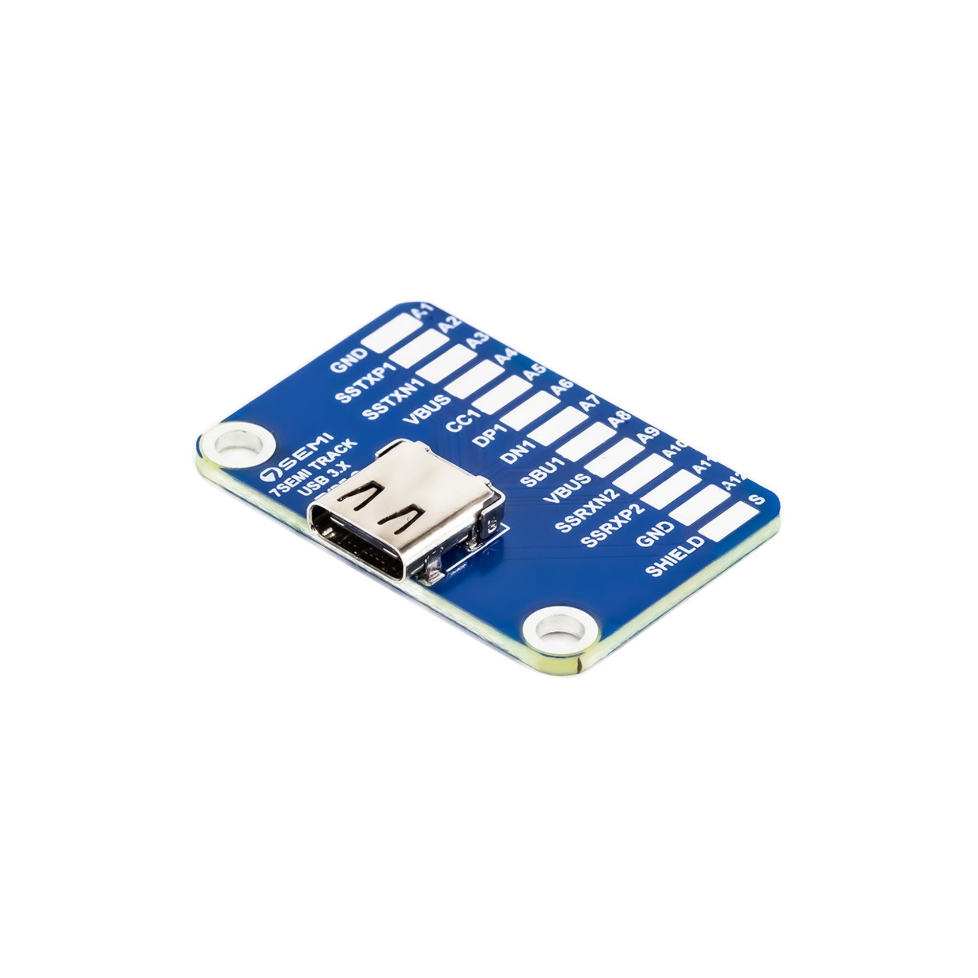 7SEMI USB-C 3.1 Breakout Board 24 Pins Female Type C Connector PCB