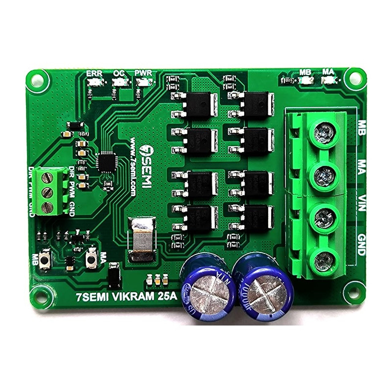 7Semi 25A 6-30V Single Channel DC Motor Driver - Vikram-3025