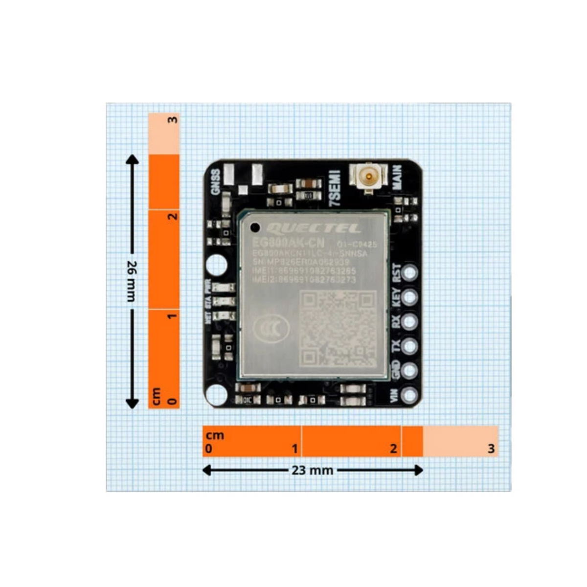 7Semi EG800AK-CN 4G LTE Pico Module