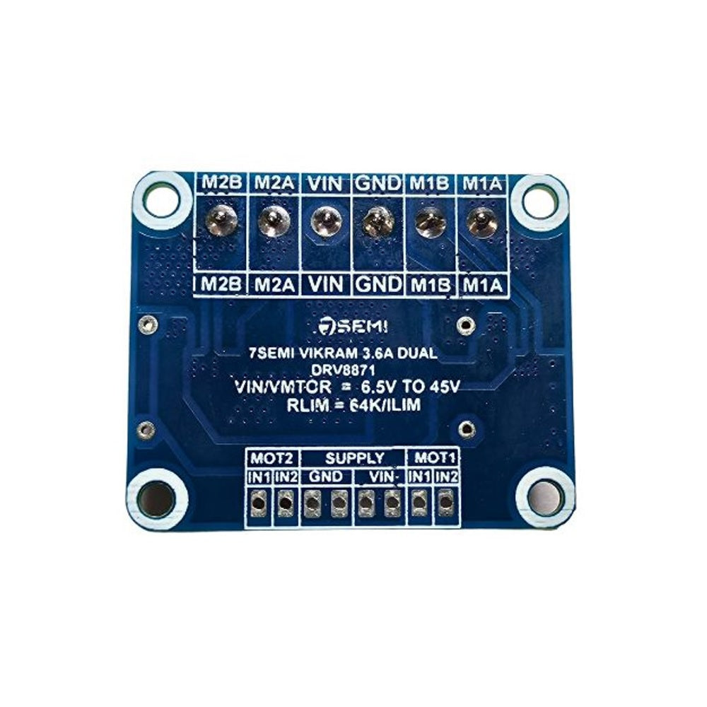 7Semi Vikram-453R6D 45V 3.6A DRV8871 Dual Channel Motor Driver (2 Channel)