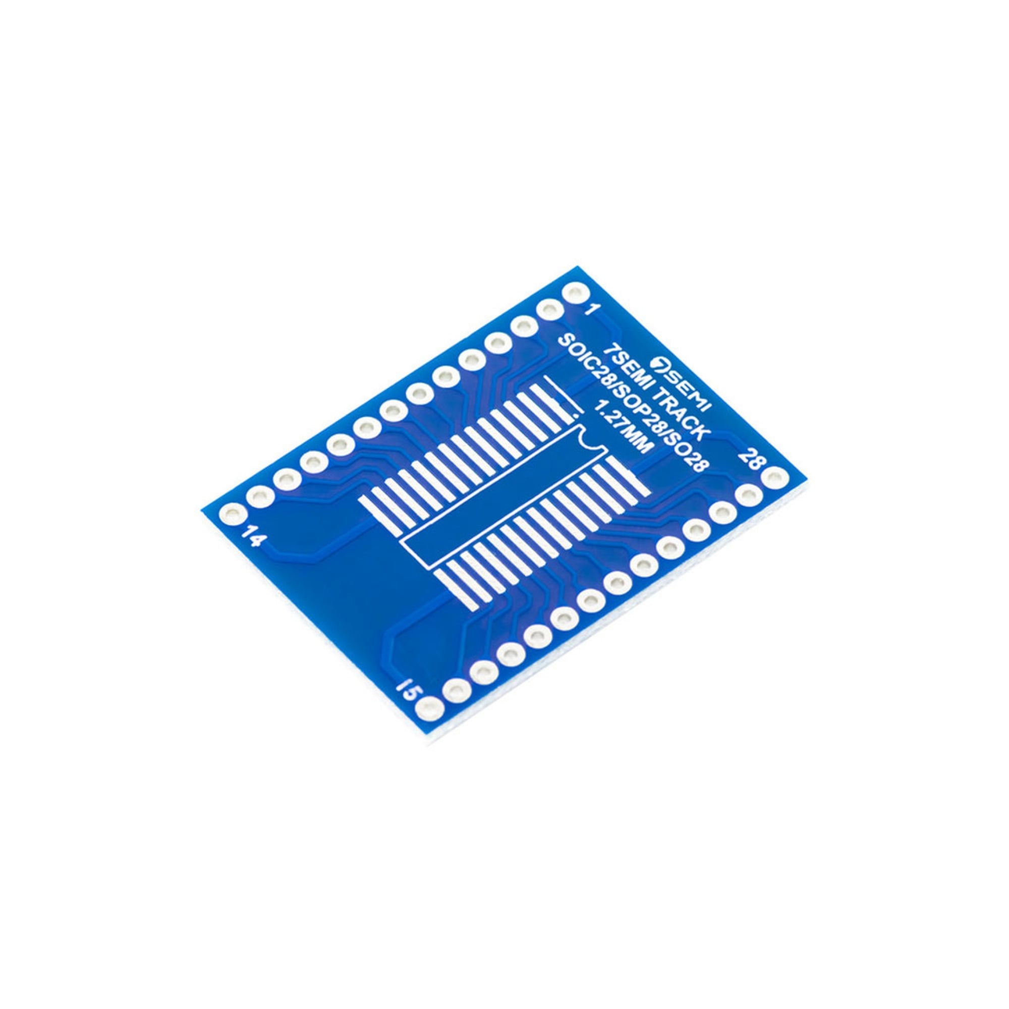 PCB - SMD to Thru-Hole Adapter, SOIC-28 to DIP-28 Wide | CE Distribution PCB - SMD to Thru-Hole Adapter, SOIC-28 to DIP-28 Wide | CE Distribution