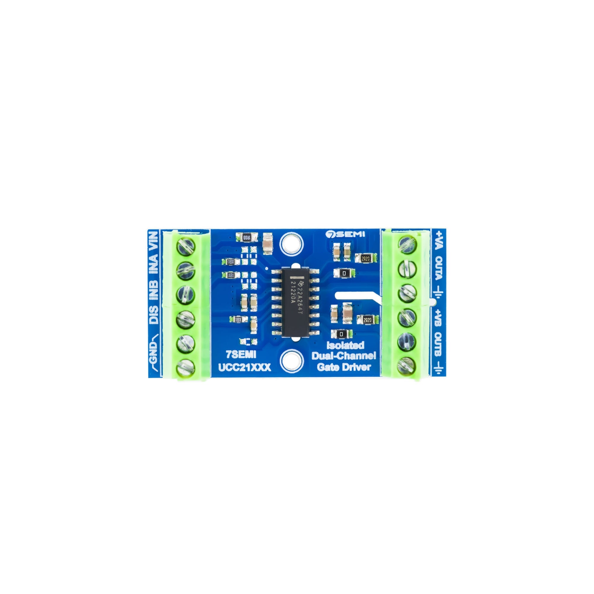7Semi UCC21220A Dual-channel Isolated Gate Driver Breakout