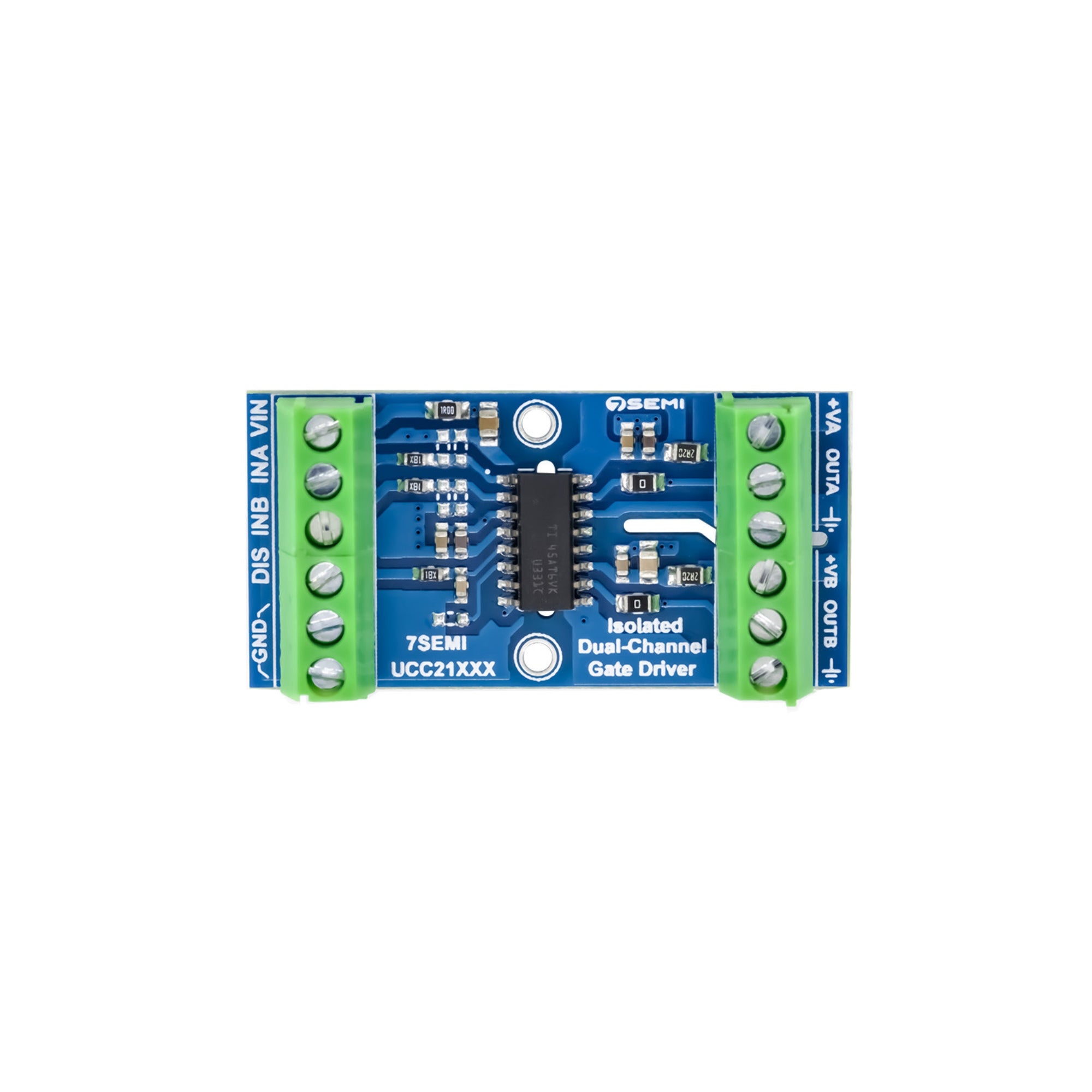 7Semi UCC21331 Dual-channel Isolated Gate Driver Breakout