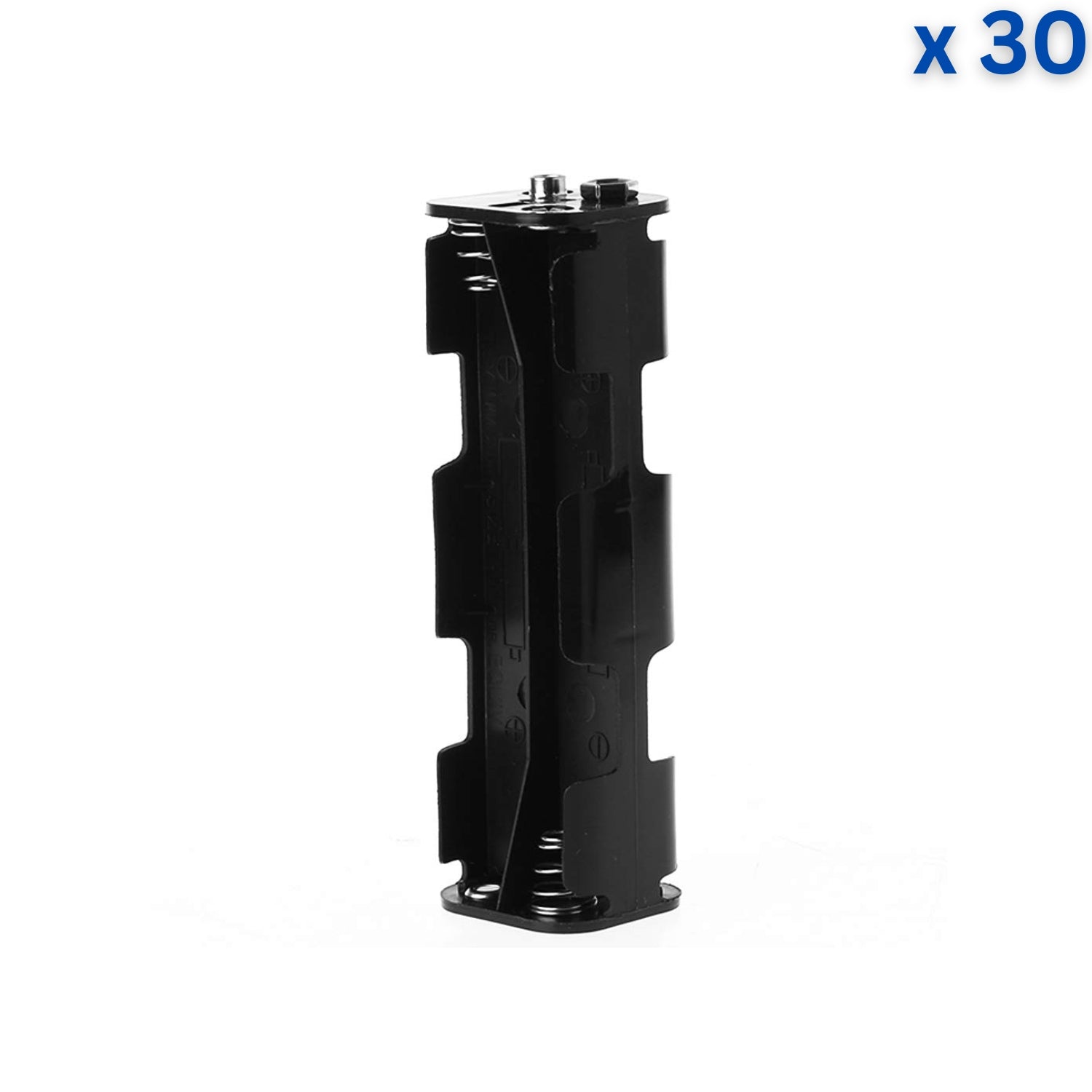 8xAA Front/Back Strip Battery Holder With Snap