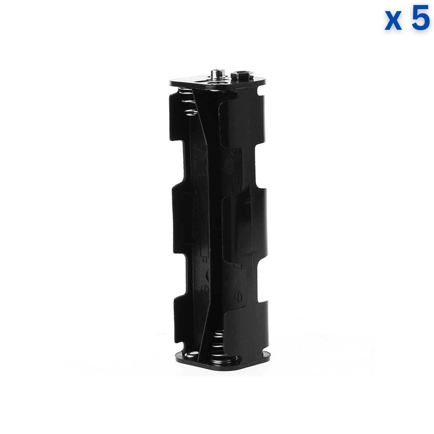 8xAA Front/Back Strip Battery Holder With Snap