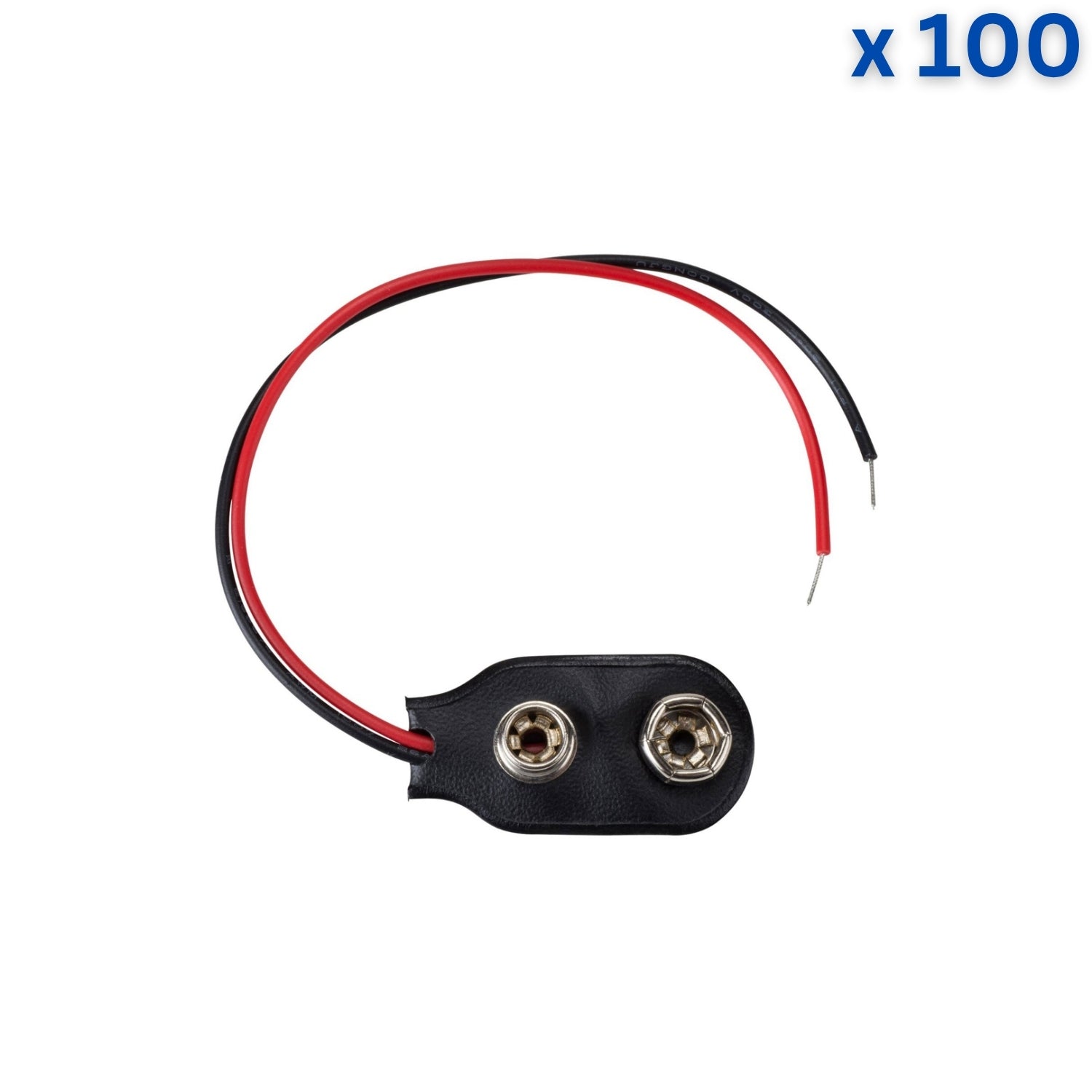 9V Battery Snap Black
