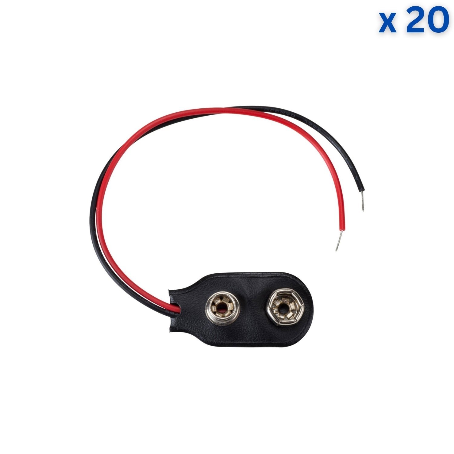 9V Battery Snap Black