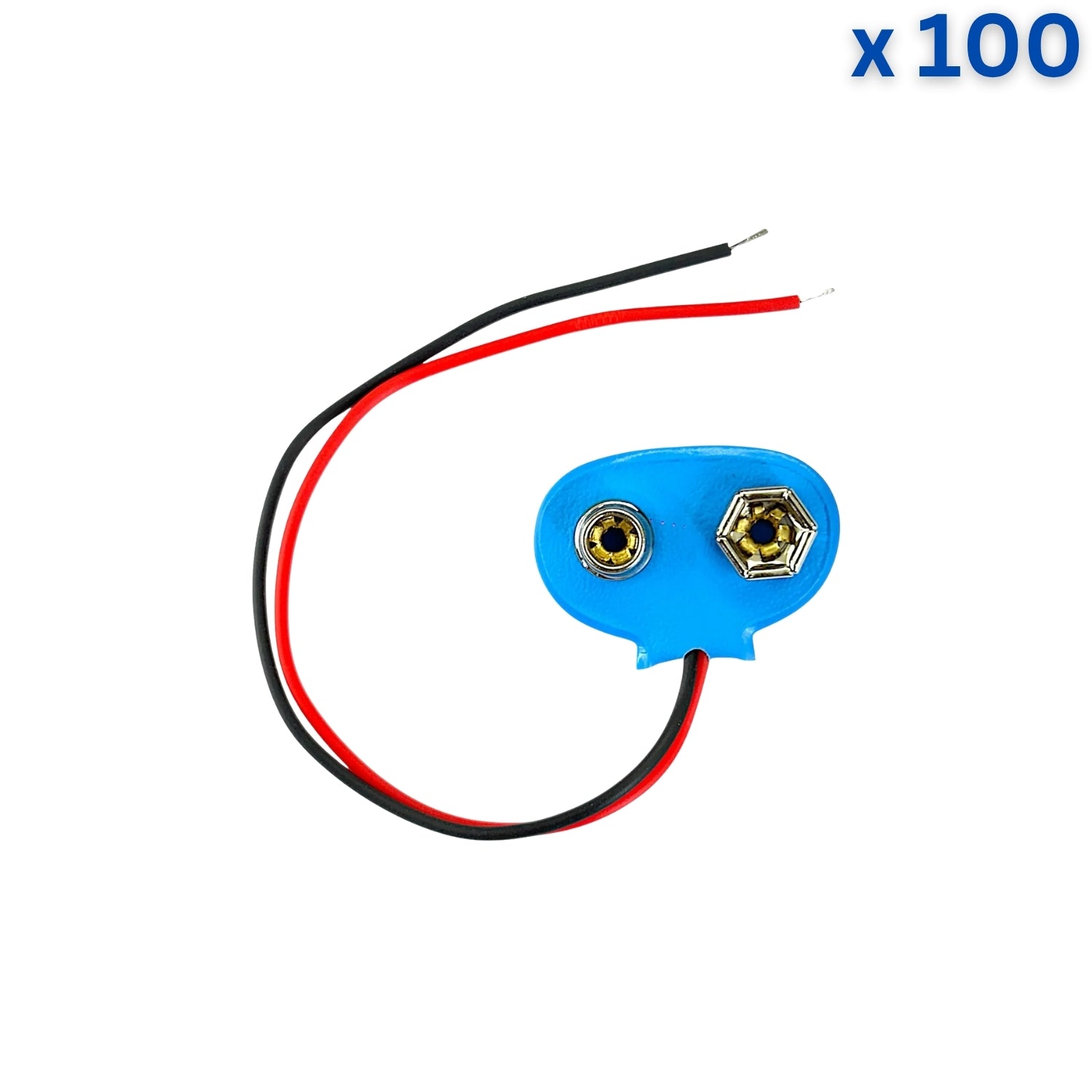 9V Battery Snap Blue