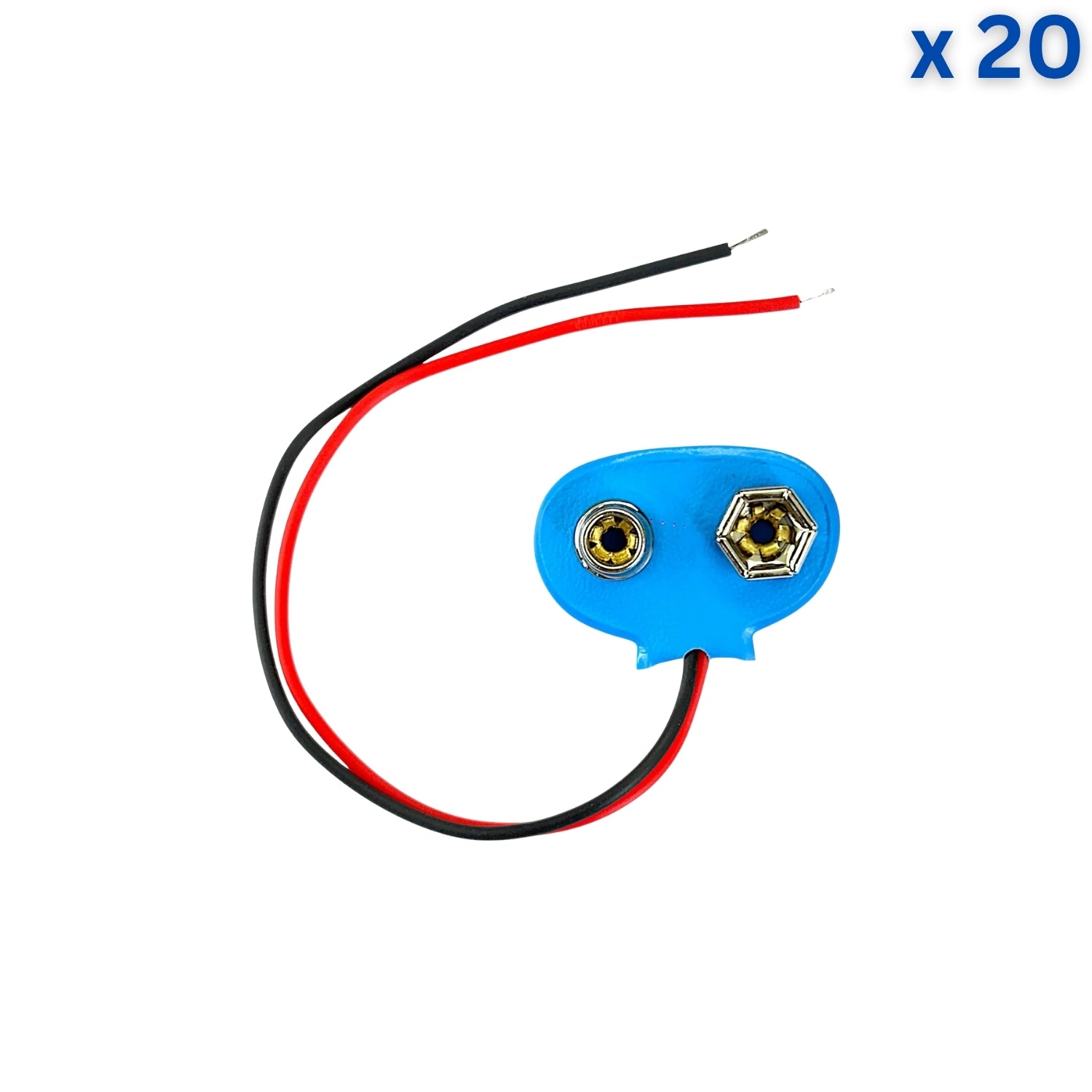 9V Battery Snap Blue