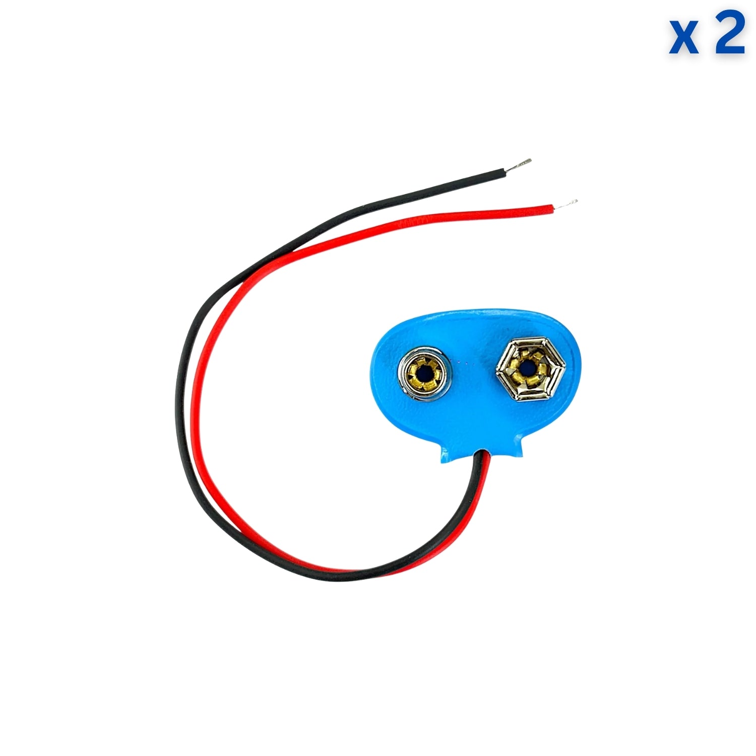 9V Battery Snap Blue